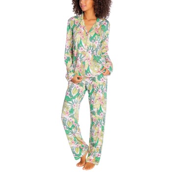 Läs mer om PJ Salvage Playful Prints Pyjama Grön blommig X-Large