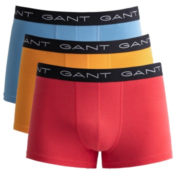 Läs mer om Gant Kalsonger 3P Cotton Jersey Trunks Blå/Röd bomull Large Herr