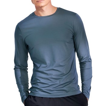Läs mer om Bread and Boxers Active Long Sleeve Shirt Blå polyester X-Large Herr