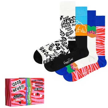 Läs mer om Happy socks Strumpor 4P WWF Gift Box Flerfärgad bomull Strl 41/46
