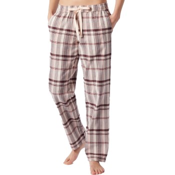 Schiesser Mix and Relax Long Flannel Pants Aprikos bomull 36 Dam