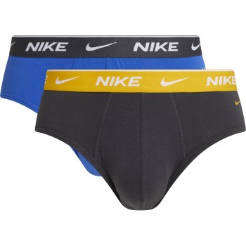 Nike Kalsonger 2P Everyday Cotton Stretch Brief Grå/Gul bomull X-Large Herr
