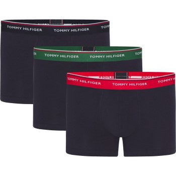 Läs mer om Tommy Hilfiger Kalsonger 3P Essentials Boxers Röd/Grön bomull Medium Herr