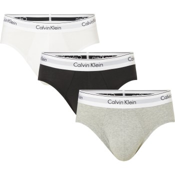 Läs mer om Calvin Klein Kalsonger 3P Modern Cotton Stretch Hip Brief Vit/Grå bomull Small Herr