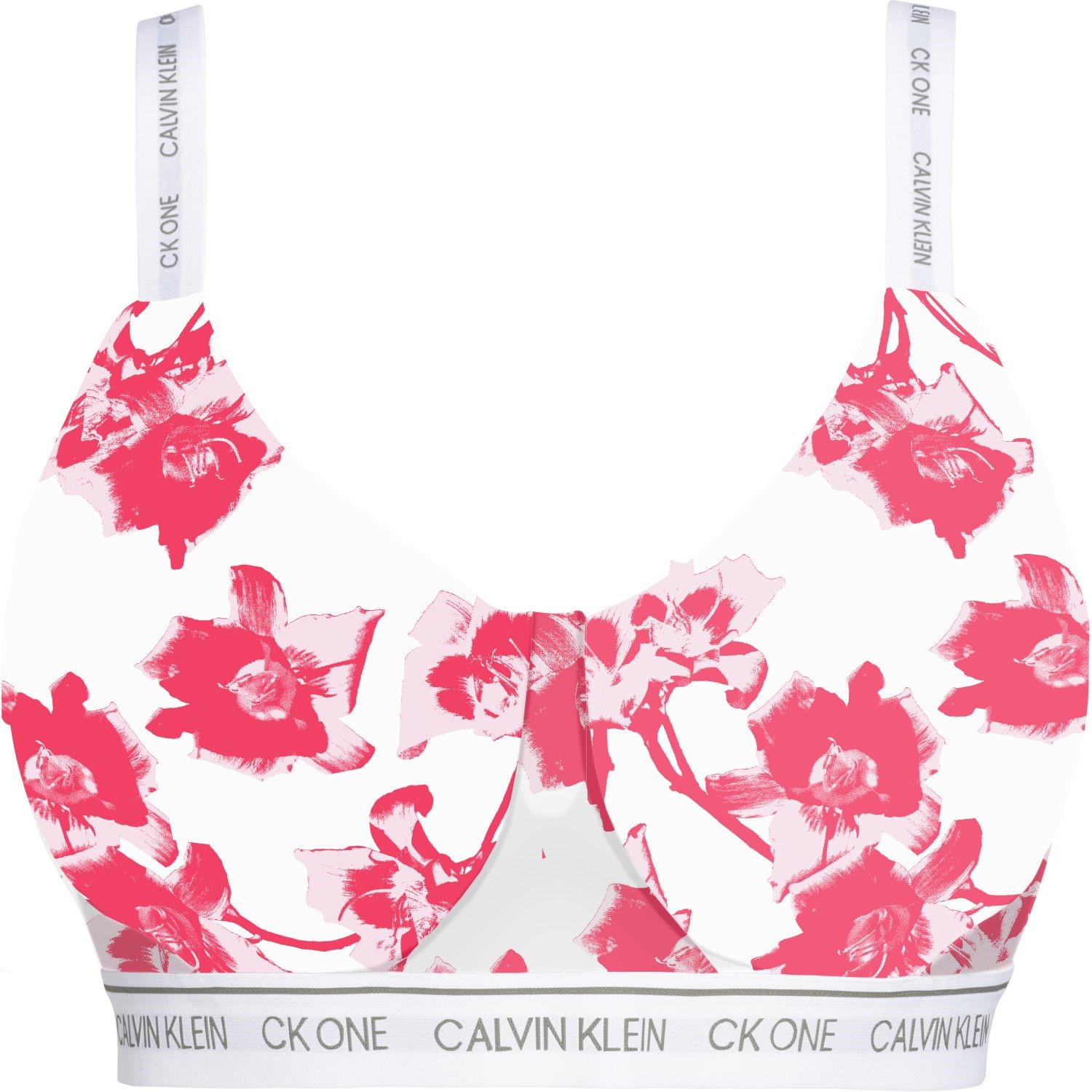 Calvin Klein CK One Cotton lightly lined floral roses bra