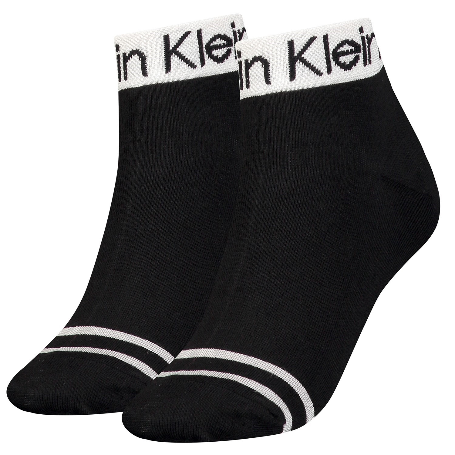 Calvin Klein Logo Welt Quarter Socks 