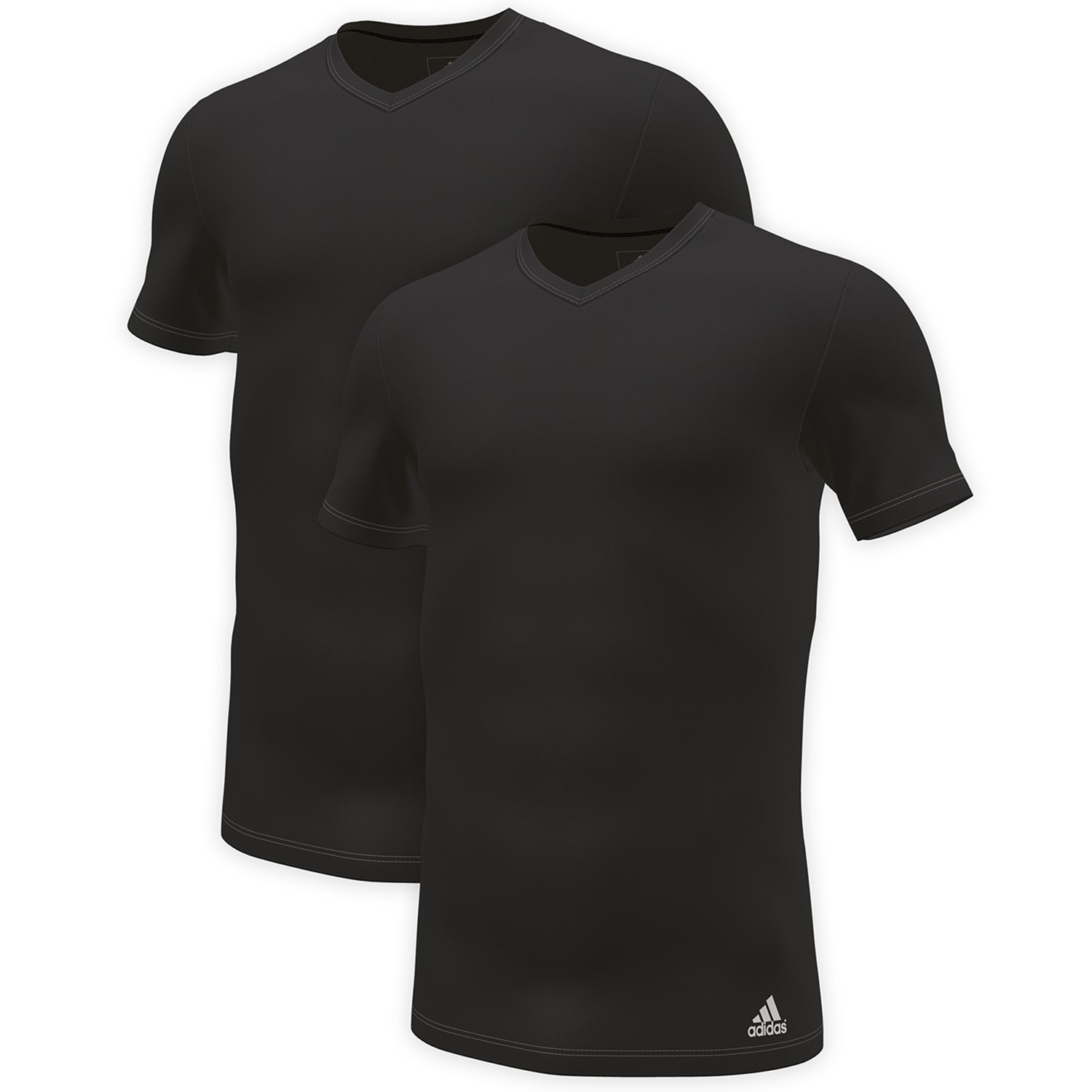 Adidas Active Flex Cotton 3 Stripes V-Neck T-Shirt