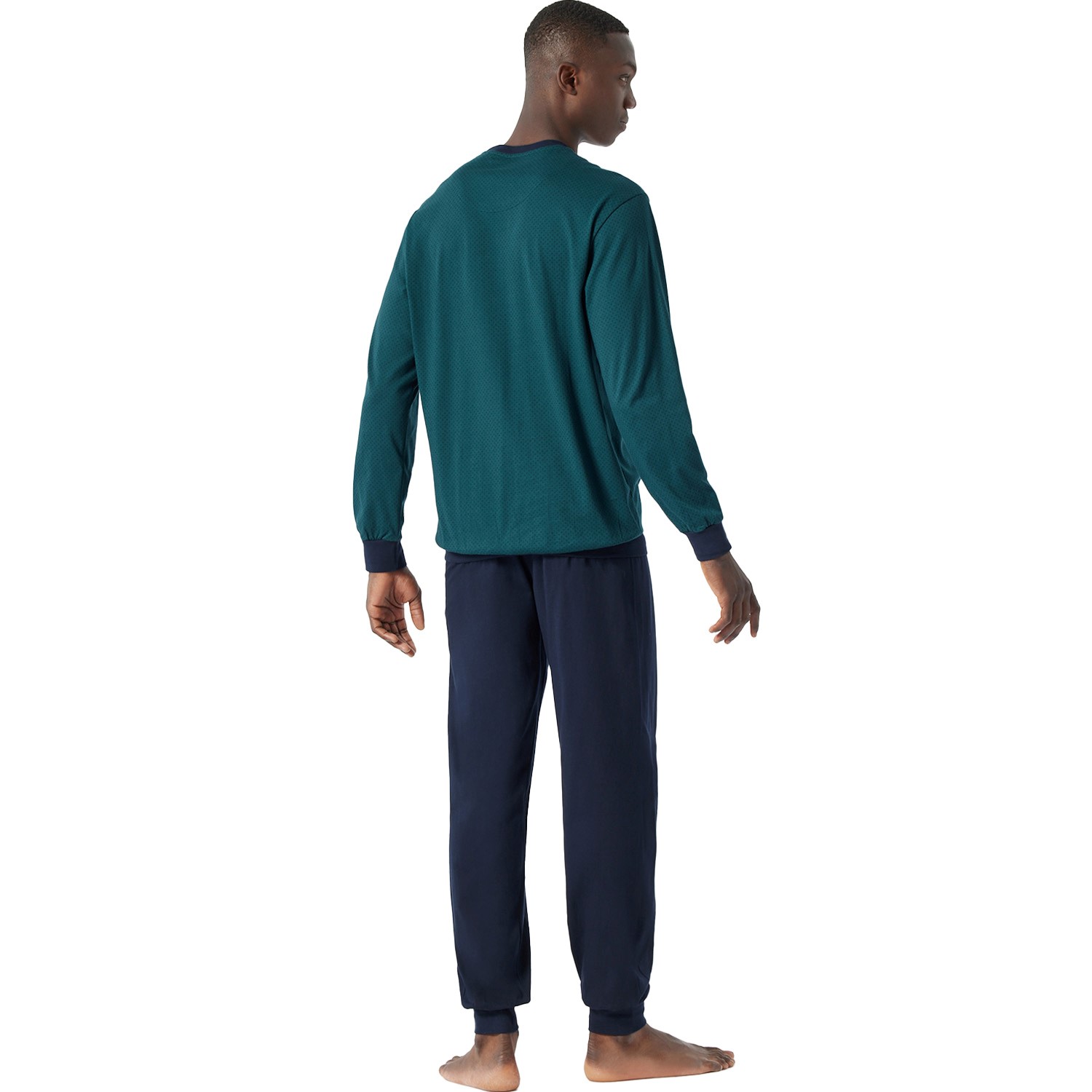 Schiesser Essential Nightwear Pyjamas Crew Neck