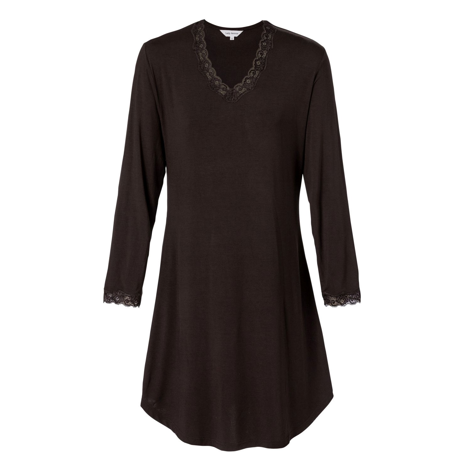 Lady Avenue Bamboo Nightdress With Long Sleeve