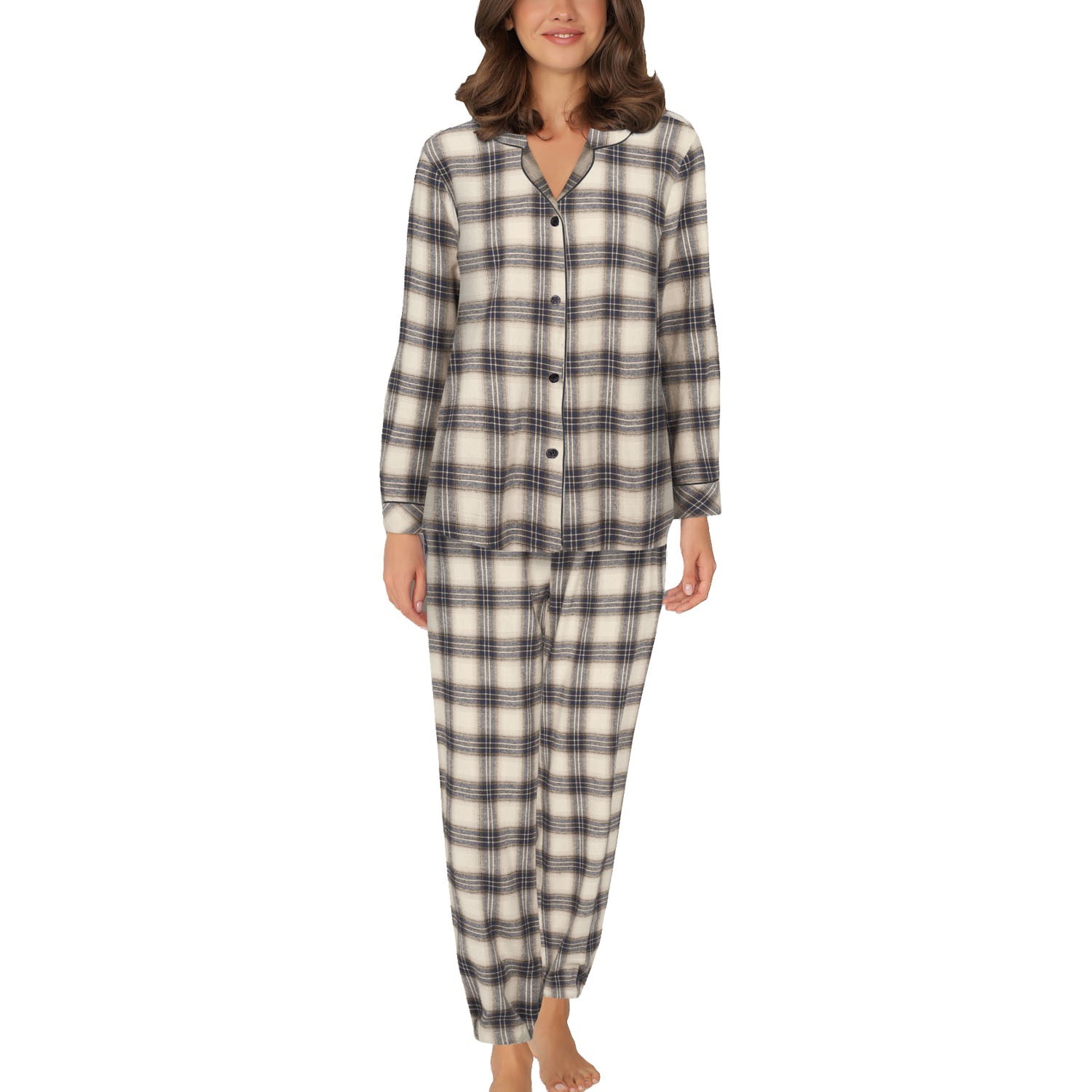 Lady Avenue Cotton Flannel Pyjamas