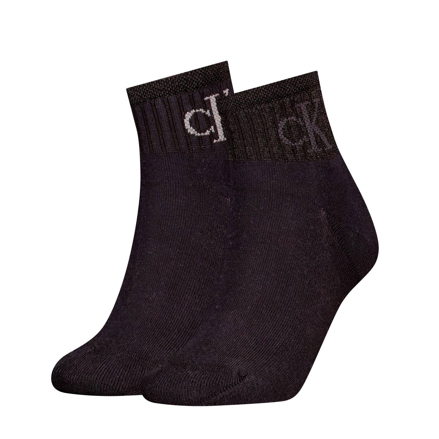 Calvin Klein Glossy Rib Quarter Socks