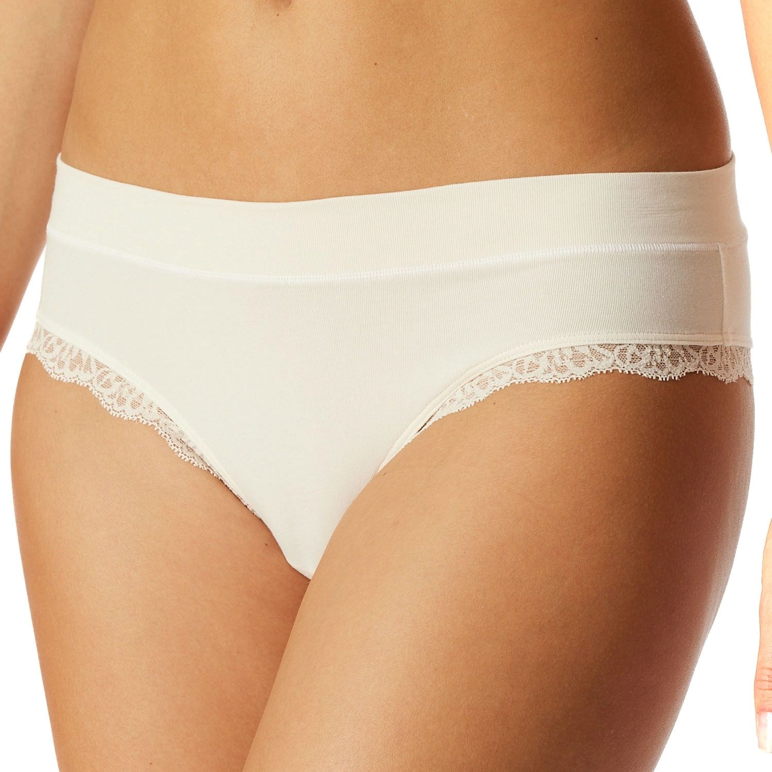 Schiesser Unique Cotton Lace Brazilian Brief