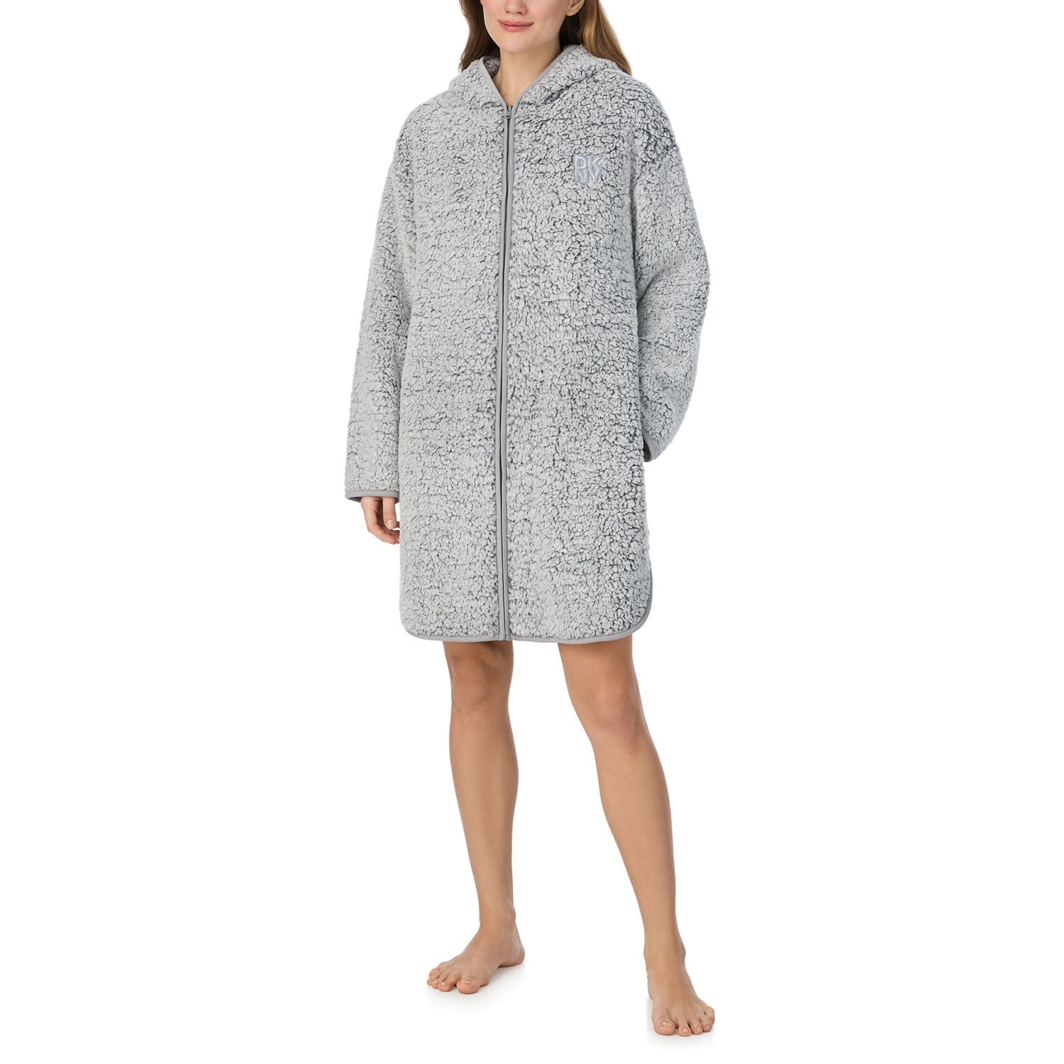 DKNY Chill In Style Hooded Zipe Robe