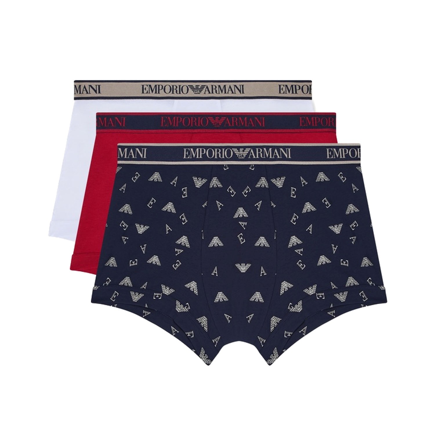 Armani Logo Boxer Briefs With Core Logo Waistband