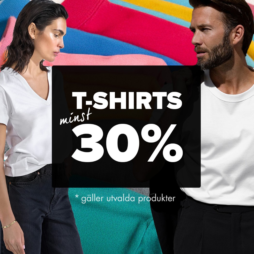  T-shirts minst 30%